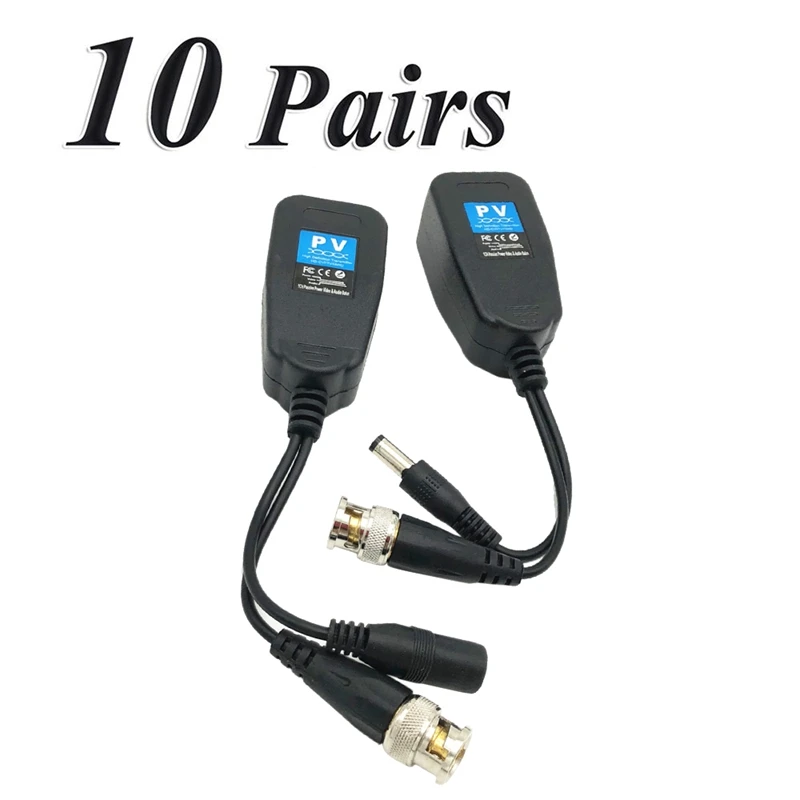 10 Pairs Of Monitor Video Two-In-One Transmitter Coaxial Hd Twisted Pair Transmitter Network Cable To Bnc+Dc Connector
10 Pairs Of Monitor Video Two-In-One Transmitter Coaxial Hd Twisted Pair Transmitter Network Cable To Bnc+Dc Connector