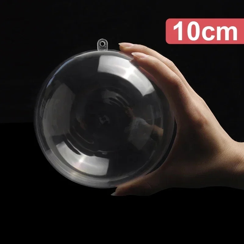 Прозрачные пластиковые ёлочные шары для наполнения 
Прозрачные пластиковые ёлочные шары для наполнения