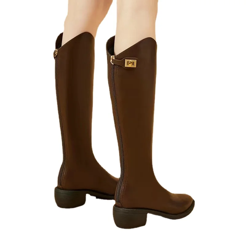 new Long Boots Women Zipper Spring Autumn Low Heel Pointed Toe Knee-High Lady Boots Fashion Concise Solid Knight Boots botines
new Long Boots Women Zipper Spring Autumn Low Heel Pointed Toe Knee-High Lady Boots Fashion Concise Solid Knight Boots botines