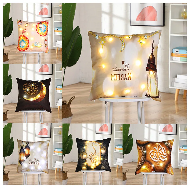 LED Ramadan Festival Pillow Case Peach Skin Patterns Light Strip Holiday Gifts Luminous Pillowcase Muslim Style Cushion Cover
LED Ramadan Festival Pillow Case Peach Skin Patterns Light Strip Holiday Gifts Luminous Pillowcase Muslim Style Cushion Cover
