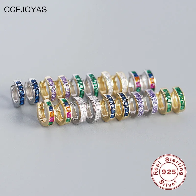 CCFJOYAS 7mm 925 Sterling Silver Square Colorful Zircon Hoop Earrings for Women Simple ins Geometric Round Huggies Earrings
CCFJOYAS 7mm 925 Sterling Silver Square Colorful Zircon Hoop Earrings for Women Simple ins Geometric Round Huggies Earrings