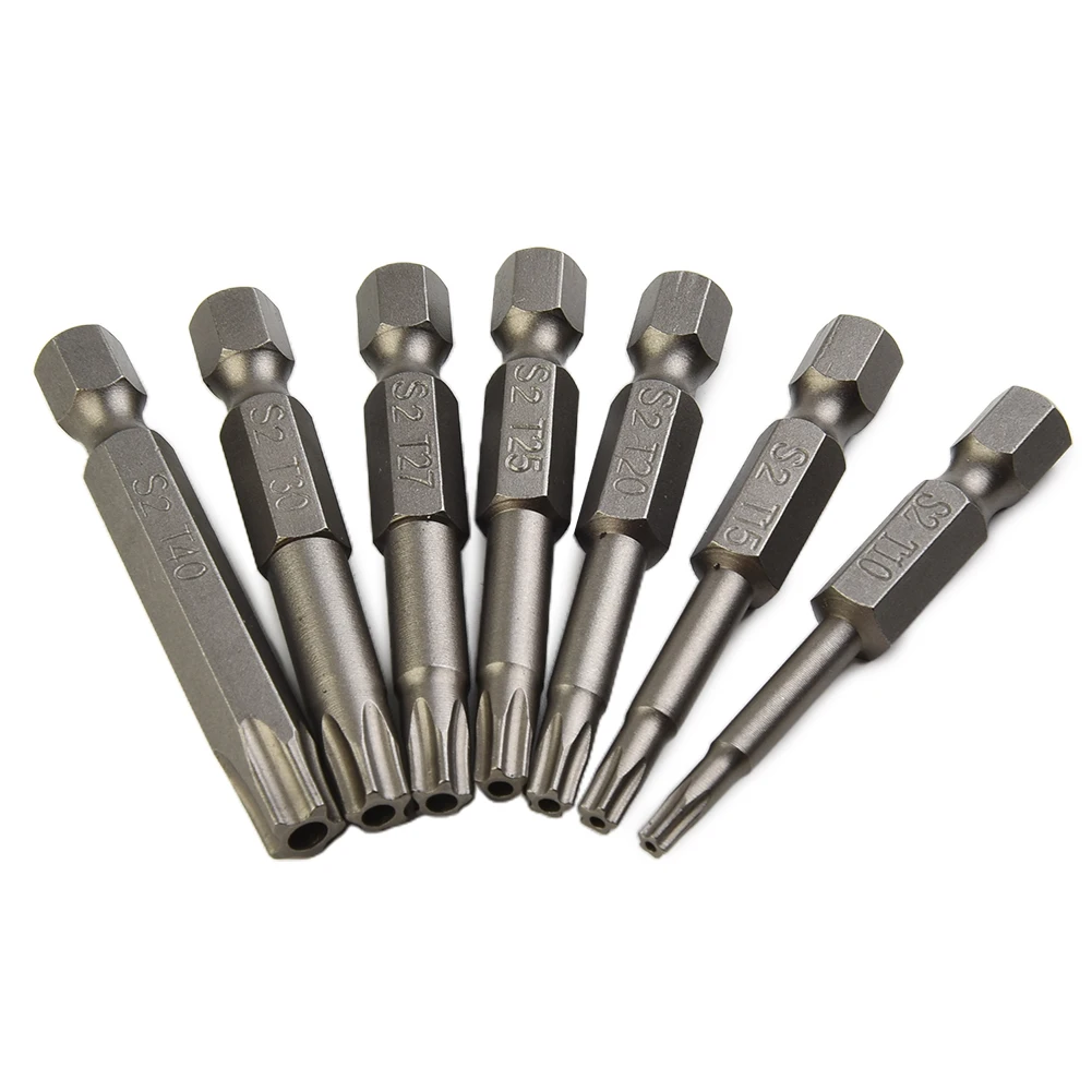 1set 1/4 Hex Shank Screwdriver Bit 50mm Five Star Magnetic Bits Replacement Multifunctional T10-T40 Alloy Steel Hand Tools
1set 1/4 Hex Shank Screwdriver Bit 50mm Five Star Magnetic Bits Replacement Multifunctional T10-T40 Alloy Steel Hand Tools