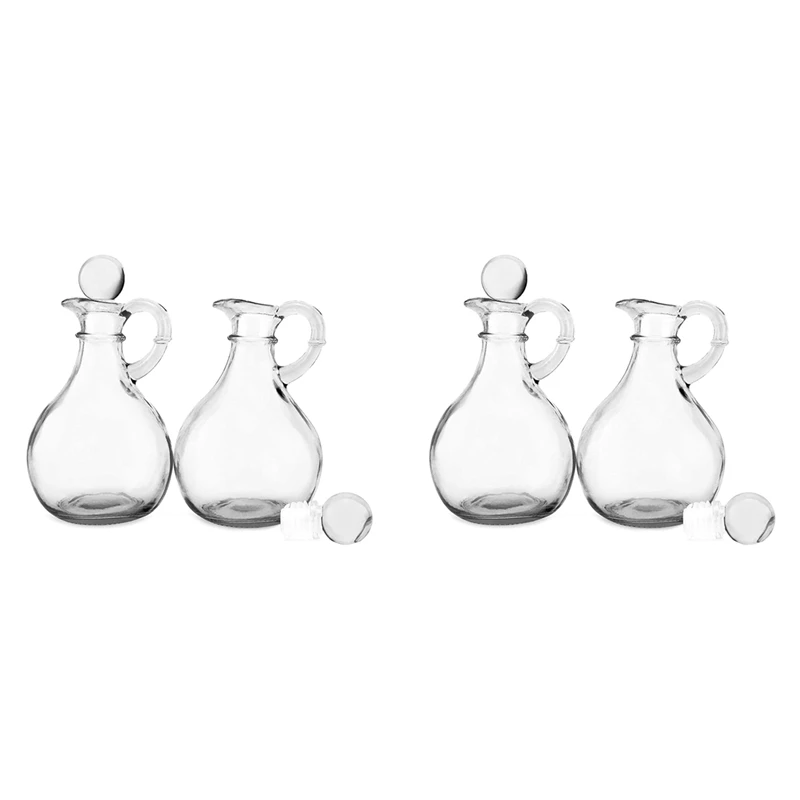 Glass Oil And Vinegar Bottles (4 Piece Set) Round Glass Oil Dispenser Bottle With Stopper
Glass Oil And Vinegar Bottles (4 Piece Set) Round Glass Oil Dispenser Bottle With Stopper