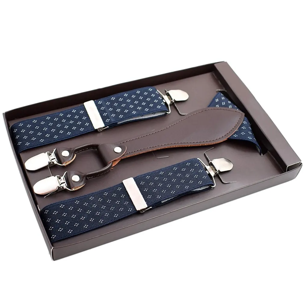 Elegant Suspender Men Real Leather Alloy 4 Clips Belt Elastic Trouser Straps Fashion Commercial Pants Braces 3.5cm Width
Elegant Suspender Men Real Leather Alloy 4 Clips Belt Elastic Trouser Straps Fashion Commercial Pants Braces 3.5cm Width