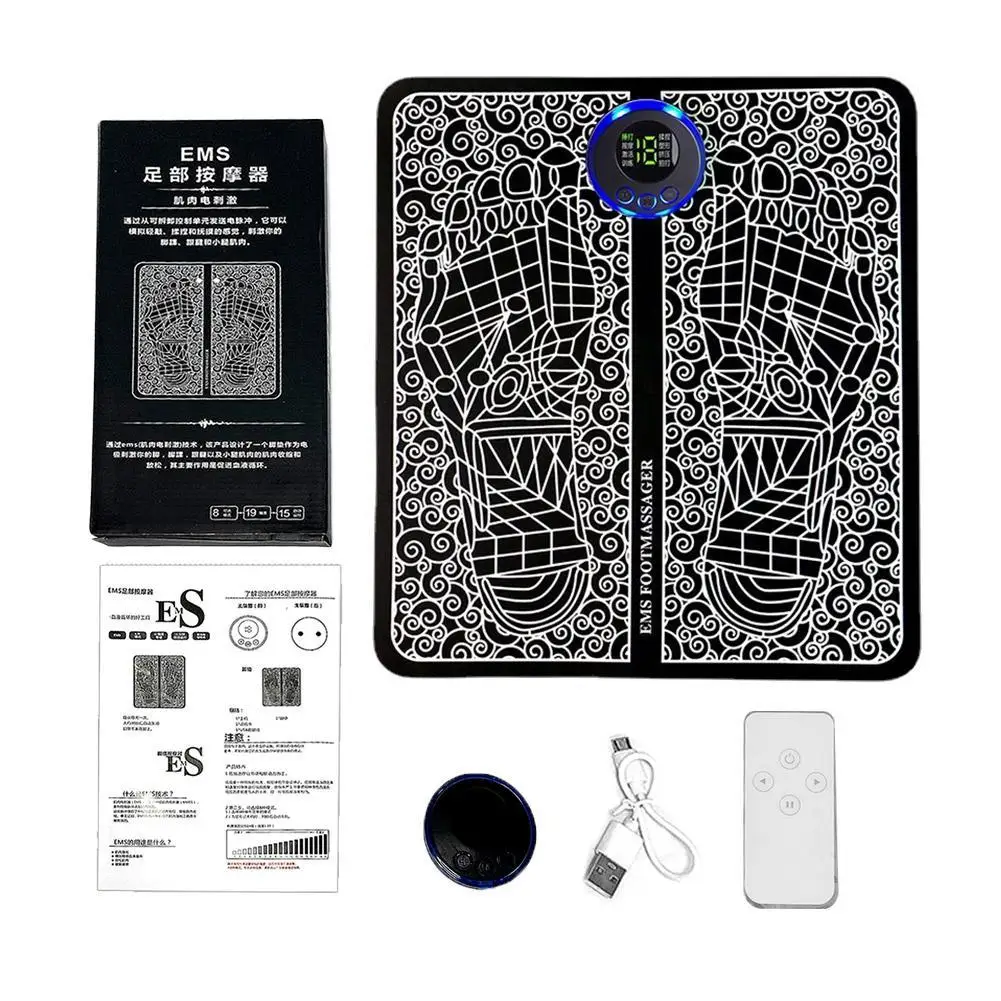 EMS Electric Foot Stimulation massager Pad 8 Modes Portable mats Fully Automatic Circulation Massage Body Machine for Men Women
EMS Electric Foot Stimulation massager Pad 8 Modes Portable mats Fully Automatic Circulation Massage Body Machine for Men Women
