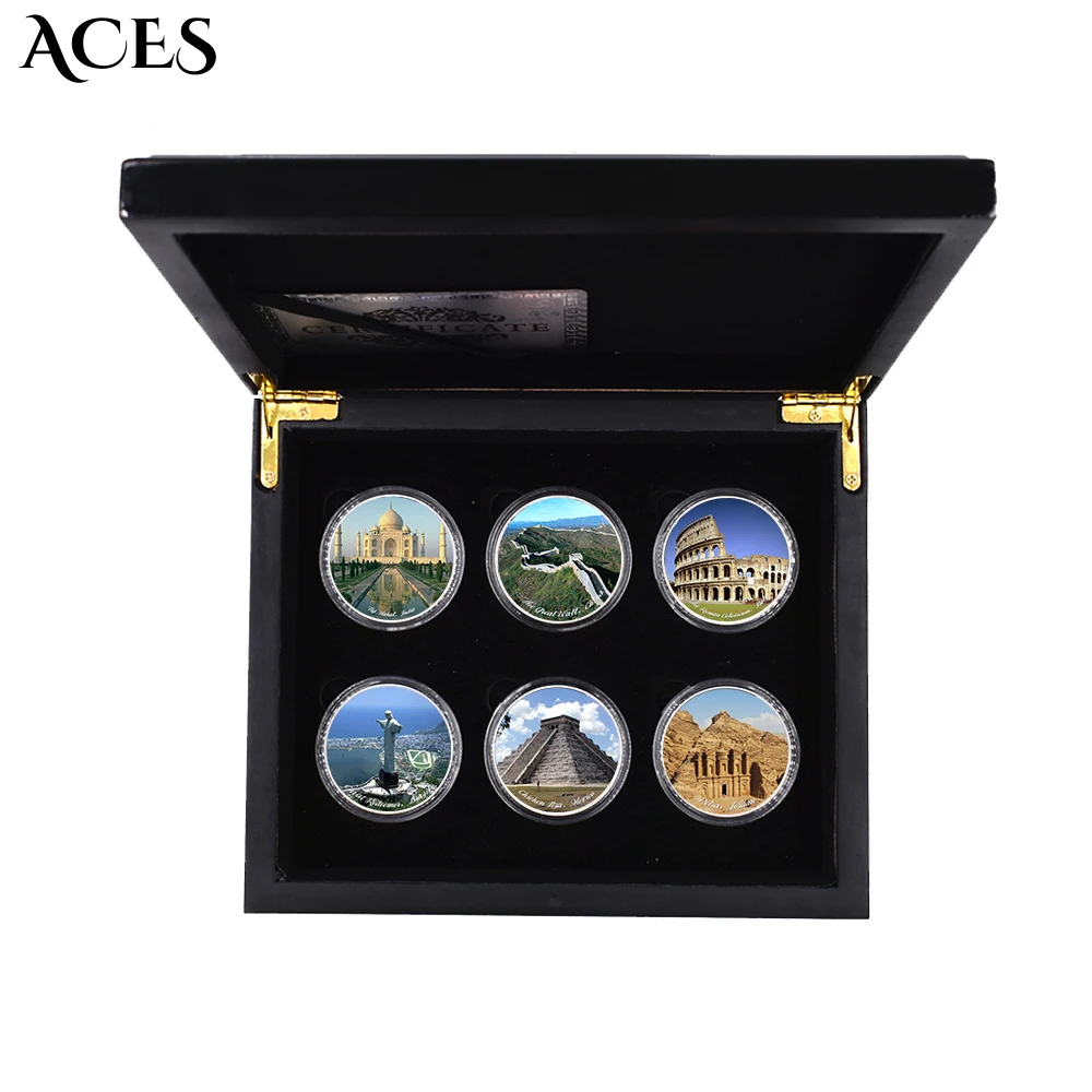 New Seven Wonders of The World Commemorative Coin Set Sliver Plated Coin Travel Souvenir Coins Collectibles Home Decor Gift
New Seven Wonders of The World Commemorative Coin Set Sliver Plated Coin Travel Souvenir Coins Collectibles Home Decor Gift