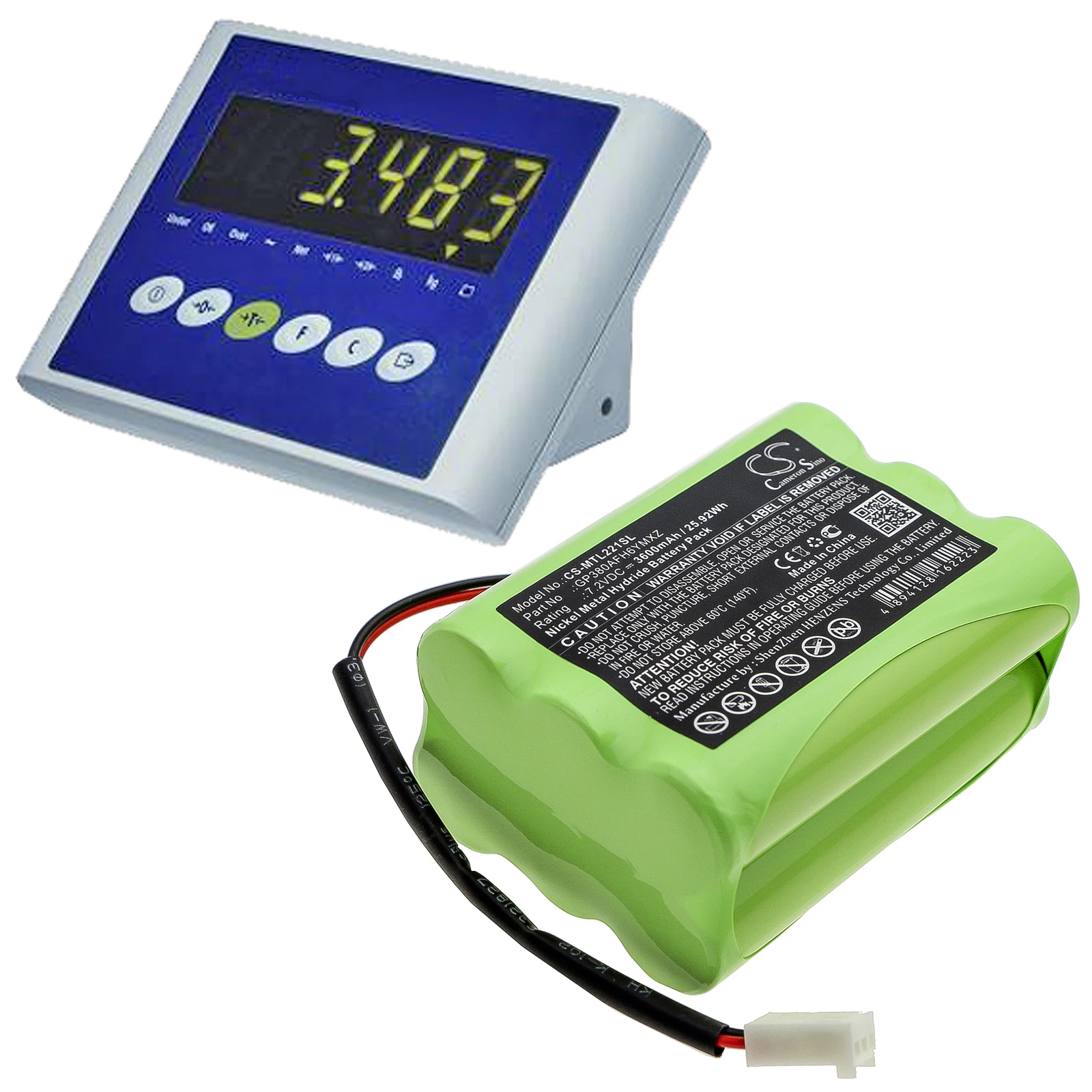 Cameron Sino 3600mAh Battery For Megalite P-335 Mettler Toledo IND221 Transpal IND221 GP380AFH6YMXZ
Cameron Sino 3600mAh Battery For Megalite P-335 Mettler Toledo IND221 Transpal IND221 GP380AFH6YMXZ