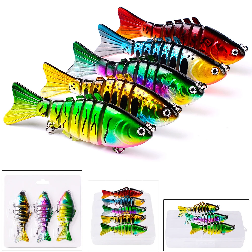 Fishing Lures for Bass, Segmented Multi-Joint Lures for Saltwater Freshwater Trout Salmon Pike Walleye Fishing Lures
Fishing Lures for Bass, Segmented Multi-Joint Lures for Saltwater Freshwater Trout Salmon Pike Walleye Fishing Lures