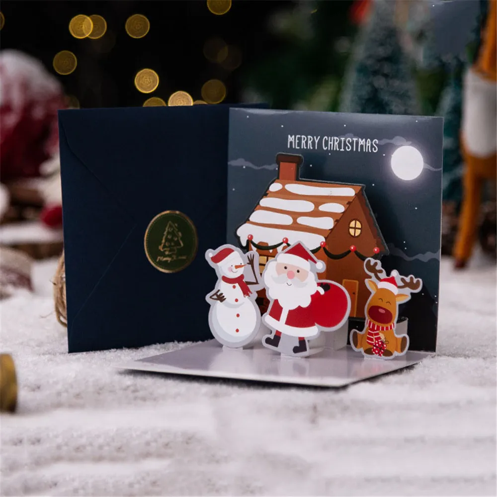 Christmas 3D Pop Up Cards Greeting Envelope Friend Family Blessing Postcard Birthday New Year Gifts Thank You Cards Decoration
Christmas 3D Pop Up Cards Greeting Envelope Friend Family Blessing Postcard Birthday New Year Gifts Thank You Cards Decoration