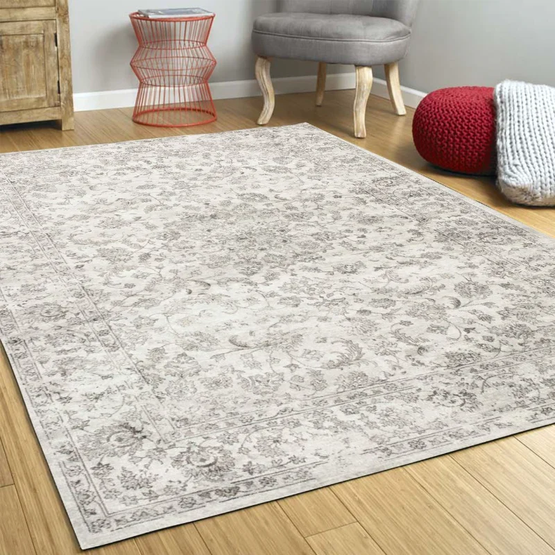 Durab Rugs for Bedroom 3'x5' Silver Grey Machine Woven Bordered Floral Traditional Indoor Area Rug
Durab Rugs for Bedroom 3'x5' Silver Grey Machine Woven Bordered Floral Traditional Indoor Area Rug