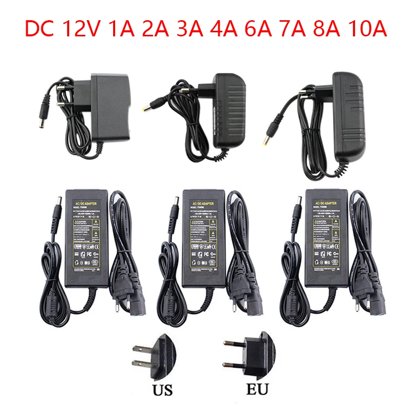 DC 220V To 12V Universal Power Supply Adapter 12V 1A 2A 3A 4A 6A 7A 8A 10A Power Supply Adapter Charger EU Plug For Led Strips
DC 220V To 12V Universal Power Supply Adapter 12V 1A 2A 3A 4A 6A 7A 8A 10A Power Supply Adapter Charger EU Plug For Led Strips