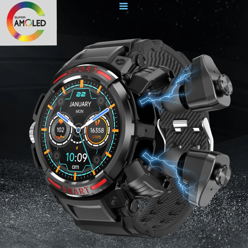 2023 New GT100 2 in 1 Men Smart Watch With TWS Earbuds AMOLED Bluetooth Headset Smartwatch With Speaker Tracker Music Sports
2023 New GT100 2 in 1 Men Smart Watch With TWS Earbuds AMOLED Bluetooth Headset Smartwatch With Speaker Tracker Music Sports