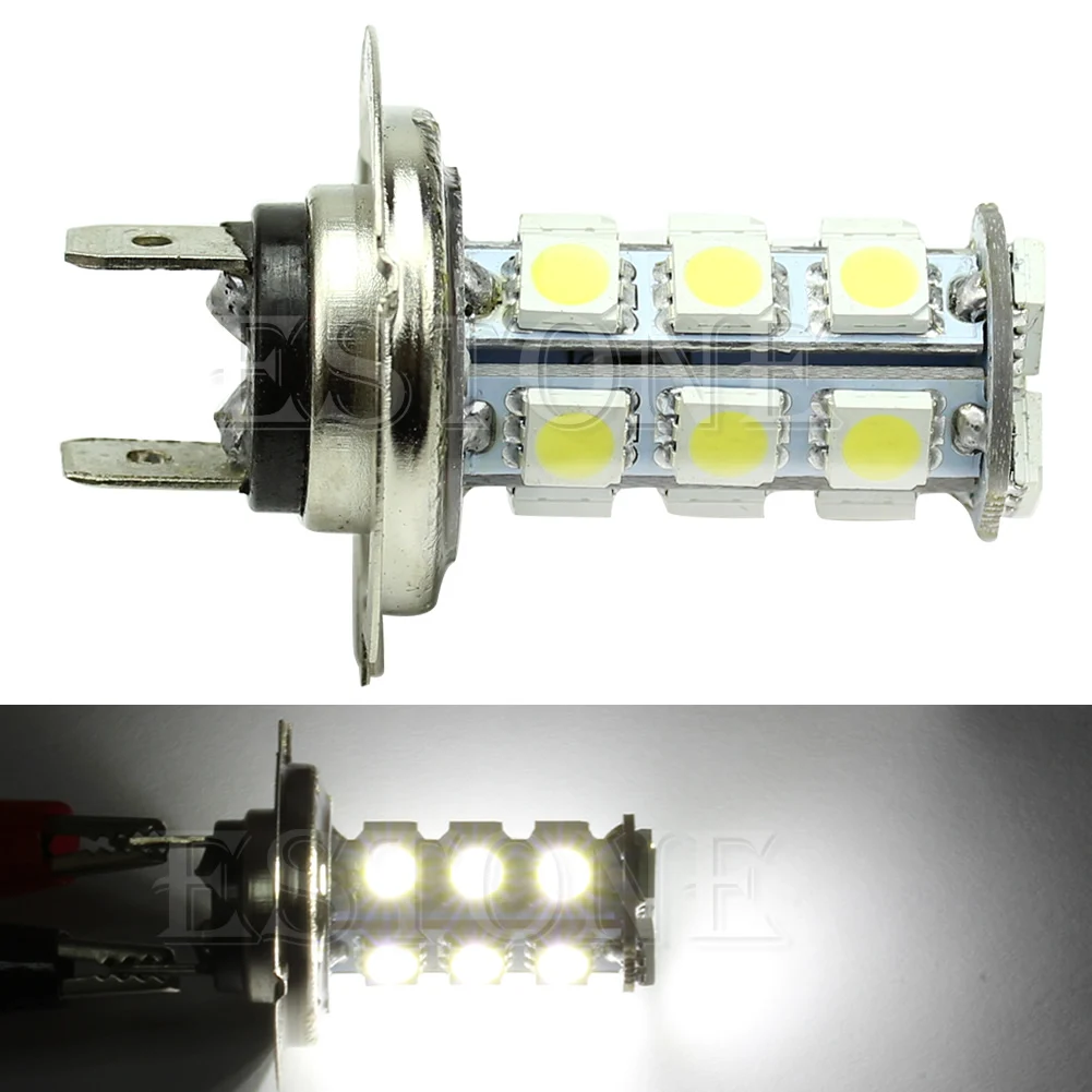 

High Low Beam Headlight Motorcycle Highlight LED Fog Bulbs for Dc 12V H7 5050 18 Lamp Driving Running L