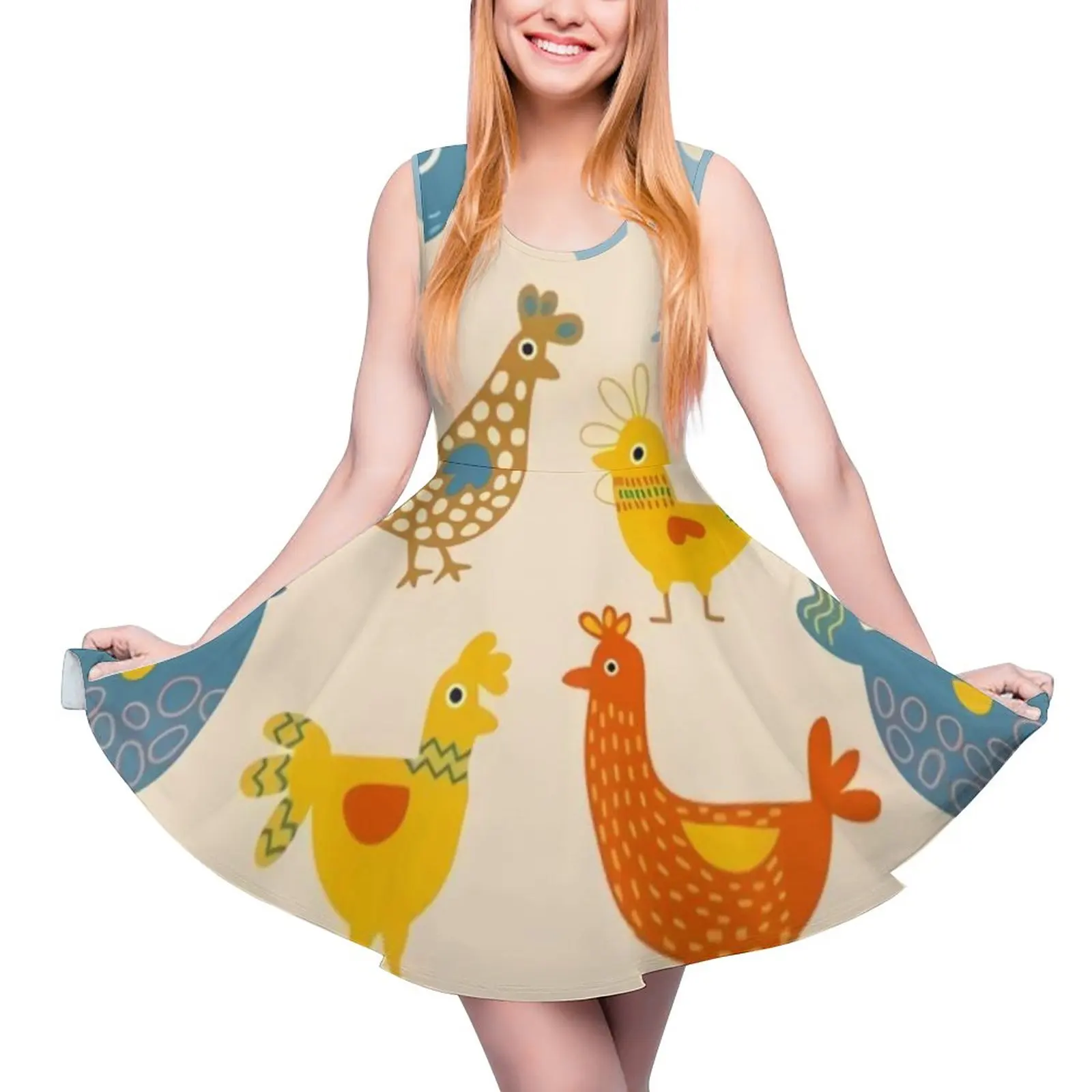 Colorful Chicken Dress High Waist Farm Animal Print Basic Dresses Summer Woman Oversize Boho Beach Print Skate Dress
Colorful Chicken Dress High Waist Farm Animal Print Basic Dresses Summer Woman Oversize Boho Beach Print Skate Dress
