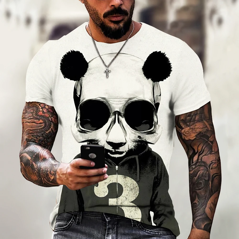 Vintage Men's Printed T-shirt Cool 3d Panda Short Sleeve T Shirt For Men Top Fashion 3d Men's Clothing Streetwear Hip Hop Shirt
Vintage Men's Printed T-shirt Cool 3d Panda Short Sleeve T Shirt For Men Top Fashion 3d Men's Clothing Streetwear Hip Hop Shirt