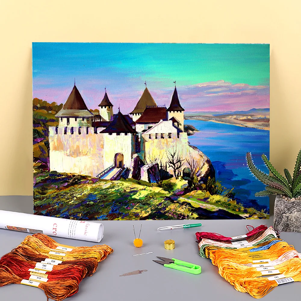 Landscape Khotyn Castle Printed Water-Soluble Canvas 11CT Cross Stitch DIY Embroidery Set DMC Threads Needlework Wholesale
Landscape Khotyn Castle Printed Water-Soluble Canvas 11CT Cross Stitch DIY Embroidery Set DMC Threads Needlework Wholesale