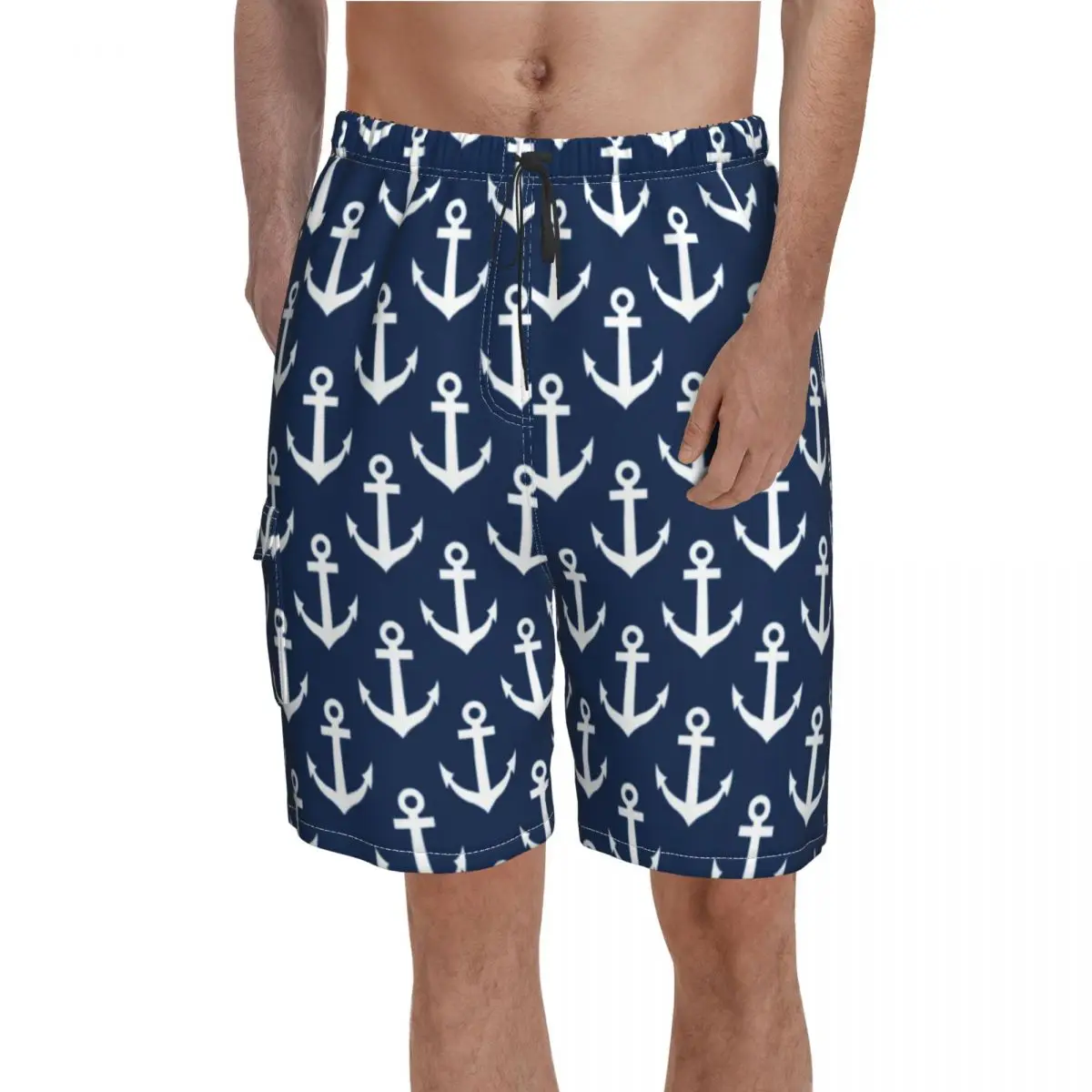 Navy Blue Nautical Board Shorts Ship Anchor Pattern Classic Board Short Pants Men Printed Oversize Swimming Trunks Gift Idea
Navy Blue Nautical Board Shorts Ship Anchor Pattern Classic Board Short Pants Men Printed Oversize Swimming Trunks Gift Idea