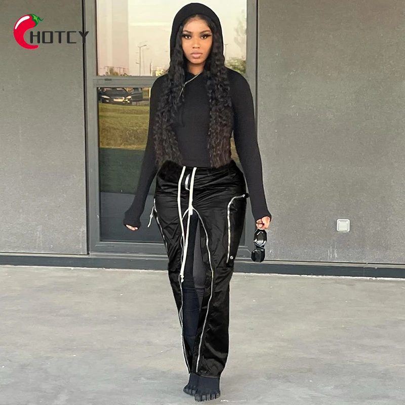 HOTCY Activewear Summer Designed Outfits for Woman Solid Mirror Refrect Overalls with Pocket Zipper Elastic Waist Cargo Skirt
HOTCY Activewear Summer Designed Outfits for Woman Solid Mirror Refrect Overalls with Pocket Zipper Elastic Waist Cargo Skirt