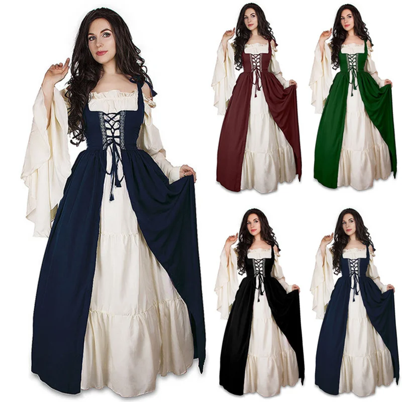 Medieval Punk Dress Cosplay Halloween Costumes Women Palace Carnival Party Disguise Princess Female Victorian Vestido Robe
Medieval Punk Dress Cosplay Halloween Costumes Women Palace Carnival Party Disguise Princess Female Victorian Vestido Robe