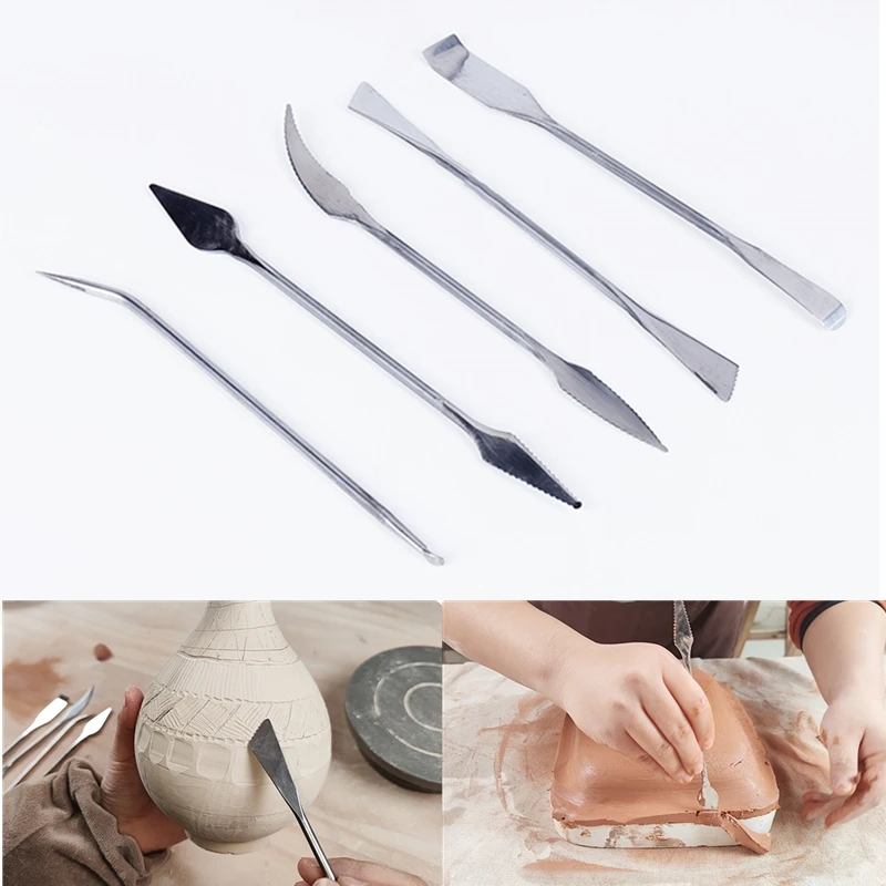 5pcs Double-headed Carving Knife Set Pottery Tools DIY Polymer Clay Modeling Sculpture Relief Crocheting Plain Embryo Hand Tools
5pcs Double-headed Carving Knife Set Pottery Tools DIY Polymer Clay Modeling Sculpture Relief Crocheting Plain Embryo Hand Tools