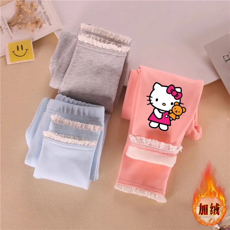 Леггинсы Sanrio с рисунком Hello Kitty для девочек, Зимние Теплые повседневные леггинсы, новинка 2022, эластичные плотные черные облегающие брюки
Леггинсы Sanrio с рисунком Hello Kitty для девочек, Зимние Теплые повседневные леггинсы, новинка 2022, эластичные плотные черные облегающие брюки