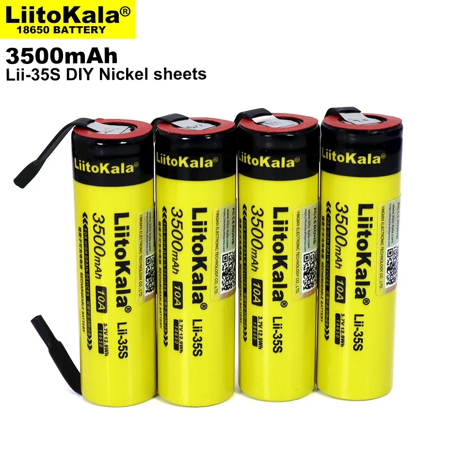 Оригинальный Liitokala Lii-35S 3 7 V 3500mah 18650 литиевый перезаряжаемый аккумулятор