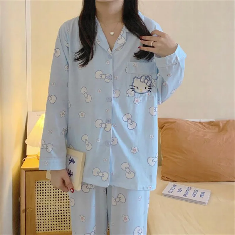 Пижама Sanrio с длинным рукавом, милые костюмы из аниме, японские милые мягкие домашние костюмы Hellokitty для студентов, милые костюмы из аниме
Пижама Sanrio с длинным рукавом, милые костюмы из аниме, японские милые мягкие домашние костюмы Hellokitty для студентов, милые костюмы из аниме
