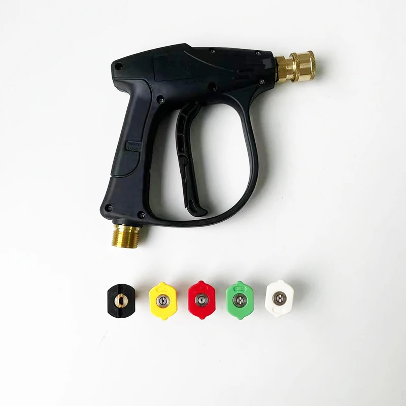 High Pressure Water Gun Adjustable Car Cleaning Water Spray Guns with 1/4 Inch Quick Connector with 5 Pressure Washer Nozzle
High Pressure Water Gun Adjustable Car Cleaning Water Spray Guns with 1/4 Inch Quick Connector with 5 Pressure Washer Nozzle