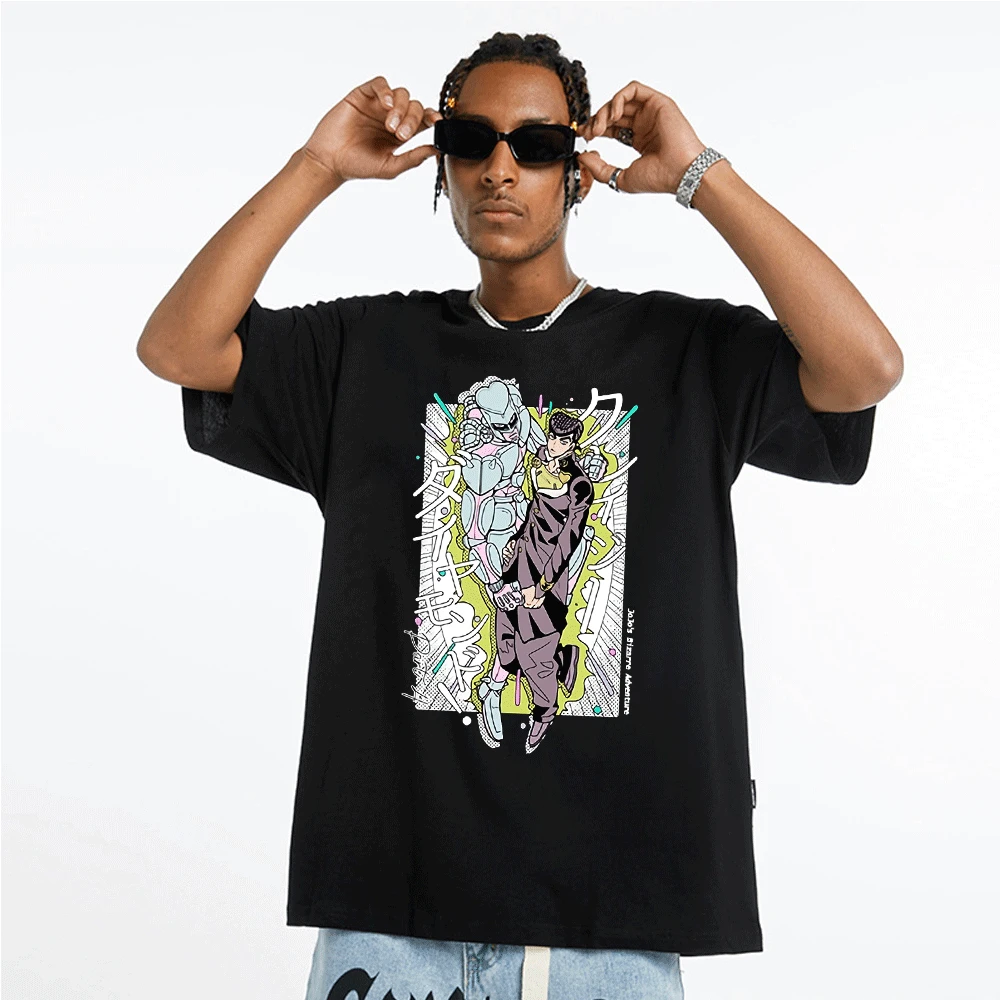 2022 Japanese Anime Jojo Bizarre Adventure T Shirt for Men Women Jotaro Star Platinum Manga Graphic T-shirts Fashion Casual Tees
2022 Japanese Anime Jojo Bizarre Adventure T Shirt for Men Women Jotaro Star Platinum Manga Graphic T-shirts Fashion Casual Tees