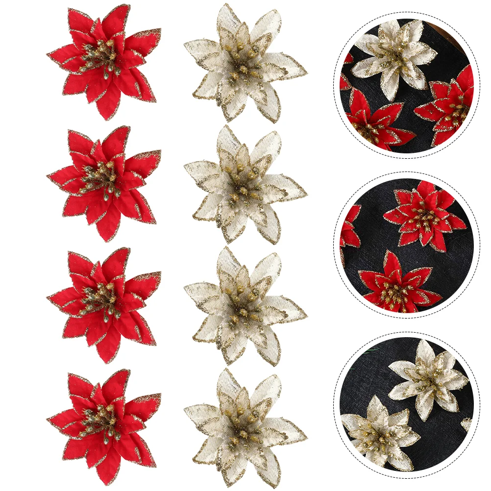 Christmas Flowers Poinsettia Glitter Xmas Flower Poinsettias Wreath Tree Picks Artificial Decorations Spray Diy Crafts Toppers
Christmas Flowers Poinsettia Glitter Xmas Flower Poinsettias Wreath Tree Picks Artificial Decorations Spray Diy Crafts Toppers