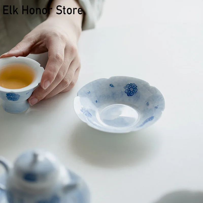 2pc/lot Pure Hand-painted Fog Blue Cherry Blossom Tea Cup Pad Creative Flower Non-slip Coasters Ceramic Placemat Dipping Dish
2pc/lot Pure Hand-painted Fog Blue Cherry Blossom Tea Cup Pad Creative Flower Non-slip Coasters Ceramic Placemat Dipping Dish