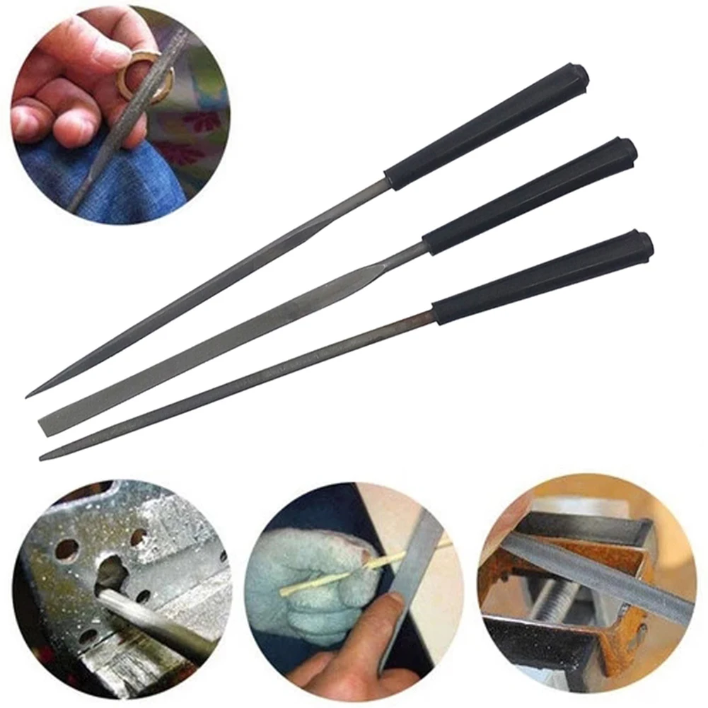 3pcs 3x140mm Flat Triangle Round File Diamond Needle File Nonslip Plastic Handle Set For Grinding Wood Glass Tile Stone
3pcs 3x140mm Flat Triangle Round File Diamond Needle File Nonslip Plastic Handle Set For Grinding Wood Glass Tile Stone