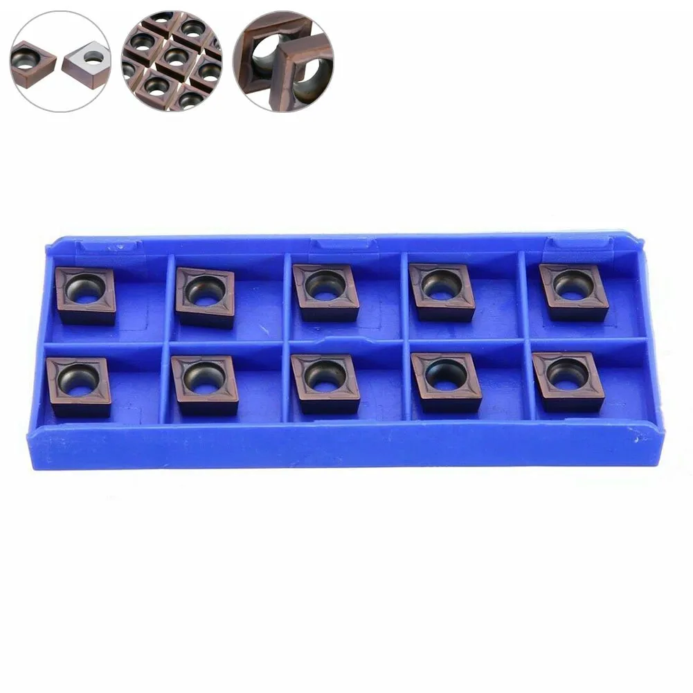 Lathe Turning Inserts Carbide Insert 10pcs/Set CCMT09T308 Cemented Carbide Blade Indexable Strong Impact Resistance
Lathe Turning Inserts Carbide Insert 10pcs/Set CCMT09T308 Cemented Carbide Blade Indexable Strong Impact Resistance