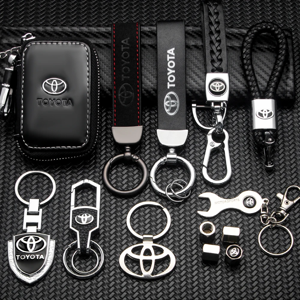 Zinc Alloy Car Logo Keychain Leather Keyring Holder Buckle Ornament Accessories For Toyota Camry 40 70 Chr Corolla Rav Yaris TRD
Zinc Alloy Car Logo Keychain Leather Keyring Holder Buckle Ornament Accessories For Toyota Camry 40 70 Chr Corolla Rav Yaris TRD