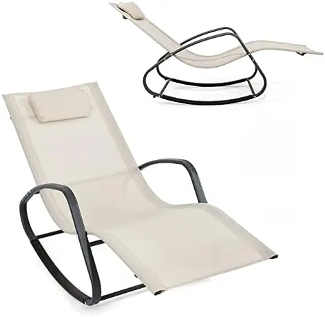 Gravity Rocking Chair, Chaise for Indoor and Outdoor, Wavy Lounge Chair for Yard and , Removable Headrest, Black and Grey
Gravity Rocking Chair, Chaise for Indoor and Outdoor, Wavy Lounge Chair for Yard and , Removable Headrest, Black and Grey