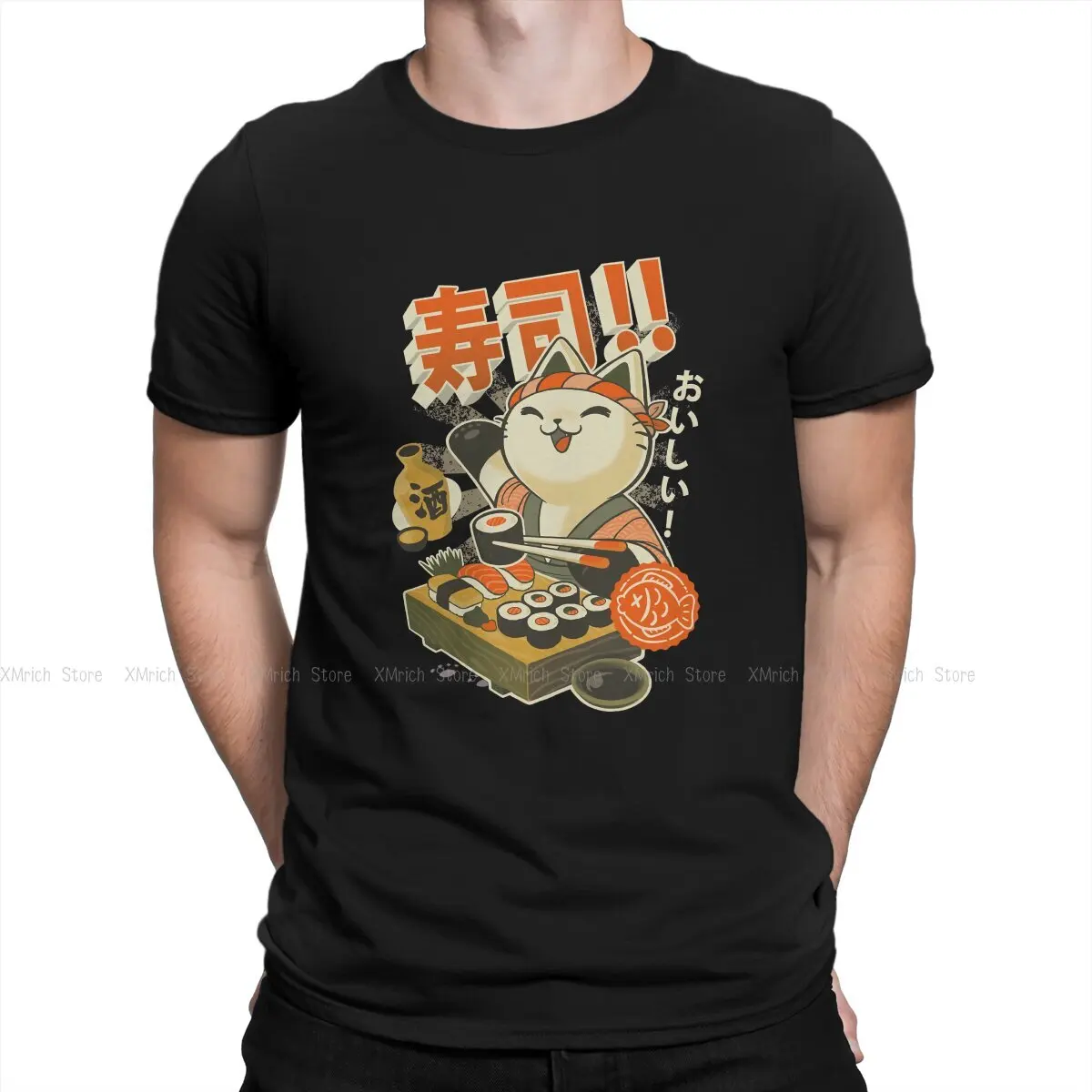 Men T-Shirts Sushi Chef Restaurant Kitty Japanese Food Casual 100% Cotton Tee Shirt Short Sleeve Cat Arts Retro T Shirt
Men T-Shirts Sushi Chef Restaurant Kitty Japanese Food Casual 100% Cotton Tee Shirt Short Sleeve Cat Arts Retro T Shirt