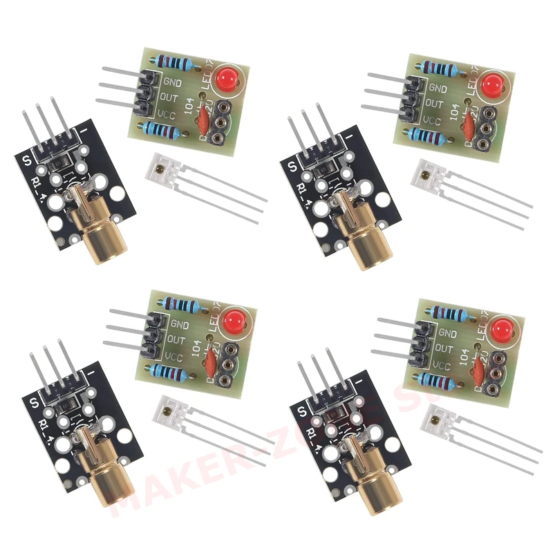 4 комплекта, модуль лазерного датчика для Arduino AVR (Стандартный лазерный передатчик + модуль датчика лазерного приемника, трубка без модулятор...
4 комплекта, модуль лазерного датчика для Arduino AVR (Стандартный лазерный передатчик + модуль датчика лазерного приемника, трубка без модулятор...