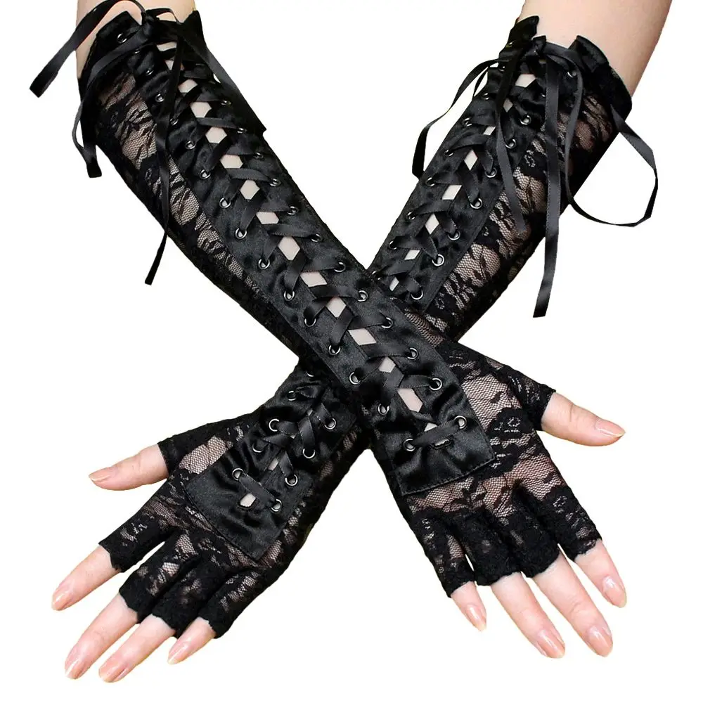 Womens Sexy Elbow Length Punk Fingerless Arm Warmer Goth Black Misa Amane Cosplay Accessories Fishnet Mesh Party LACE Gloves
Womens Sexy Elbow Length Punk Fingerless Arm Warmer Goth Black Misa Amane Cosplay Accessories Fishnet Mesh Party LACE Gloves