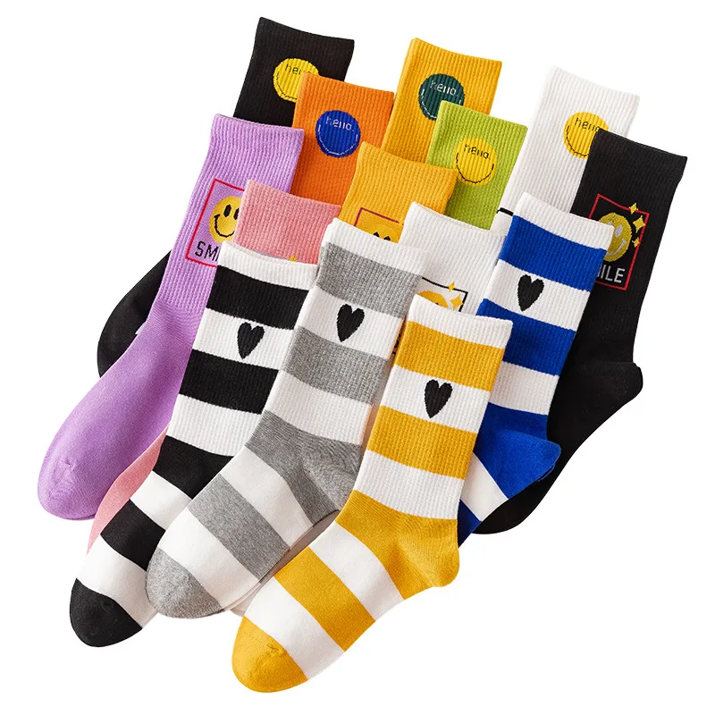 5 Pairs Korean Socks Female Cute Smiling Face Sweet Love Cotton Socks Color Matching Trend Autumn and Winter Net Red Tube Socks
5 Pairs Korean Socks Female Cute Smiling Face Sweet Love Cotton Socks Color Matching Trend Autumn and Winter Net Red Tube Socks
