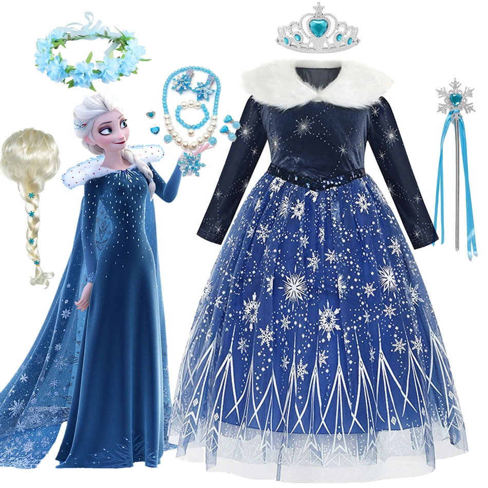 Frozen Elsa Princess Dress Winter Cosplay Costume for Girls Princess Party Snow Queen Vestido Kids Carnival Velvet Frocks
Frozen Elsa Princess Dress Winter Cosplay Costume for Girls Princess Party Snow Queen Vestido Kids Carnival Velvet Frocks