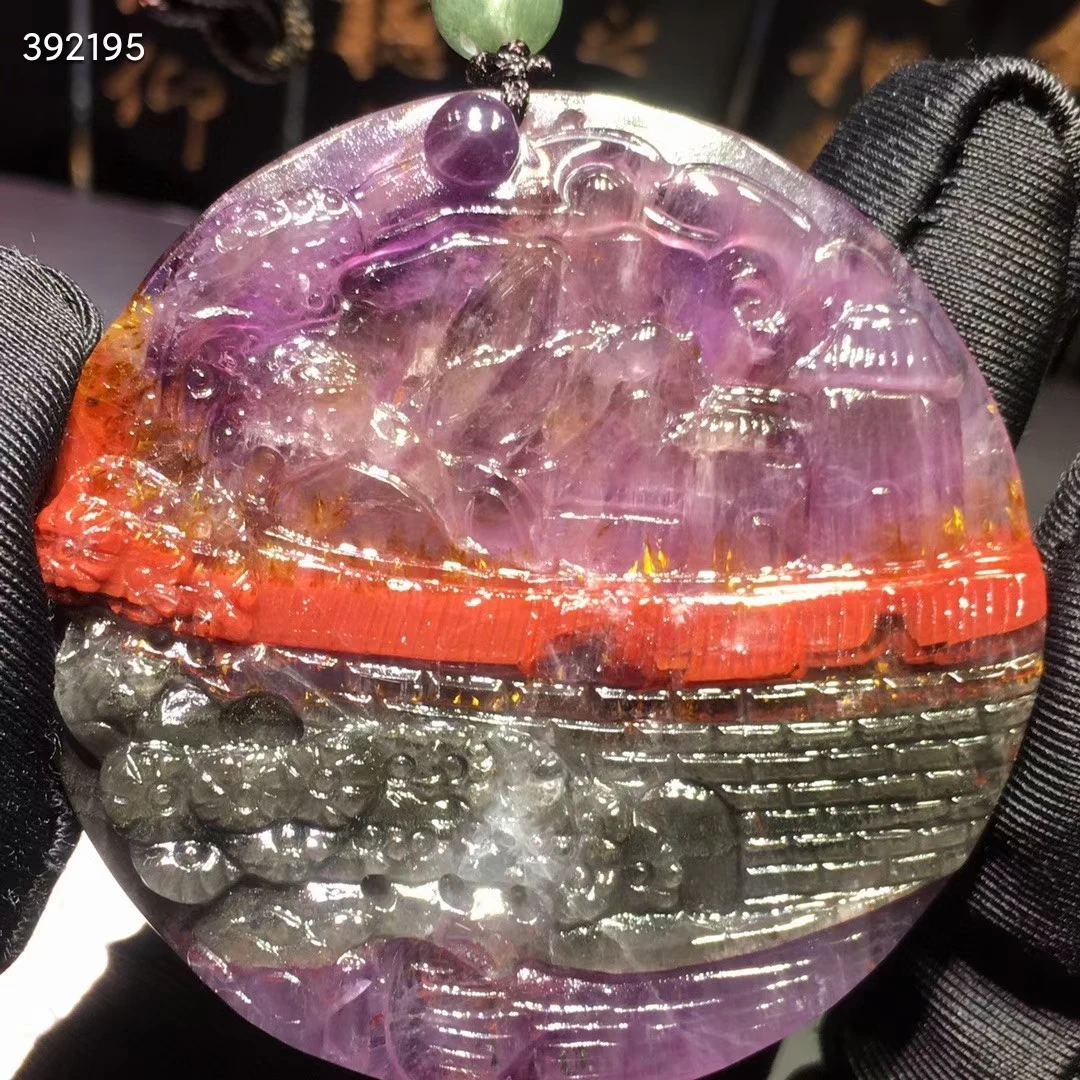 Natural Auralite 23 Cacoxenite Red Carved Pendant Necklace 54x7mm Rutilated Quartz Round Ball Women Men Necklace AAAAA
Natural Auralite 23 Cacoxenite Red Carved Pendant Necklace 54x7mm Rutilated Quartz Round Ball Women Men Necklace AAAAA