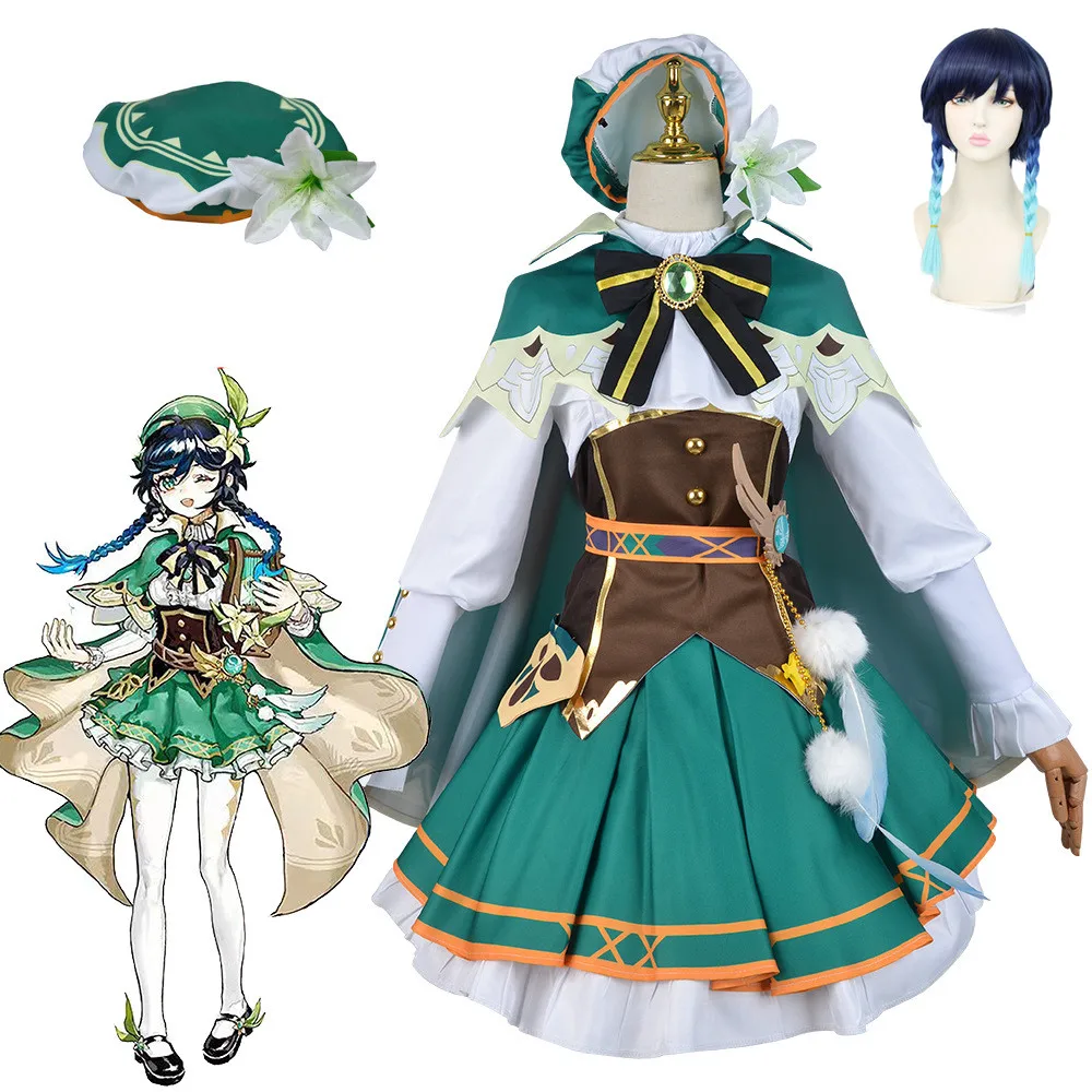 Genshin Impact Venti disfraz de Cosplay для женщин, Униформа, peluca, zapatos, аниме, стиль chino, Disfraces de Хэллоуин, jueg
Genshin Impact Venti disfraz de Cosplay для женщин, Униформа, peluca, zapatos, аниме, стиль chino, Disfraces de Хэллоуин, jueg