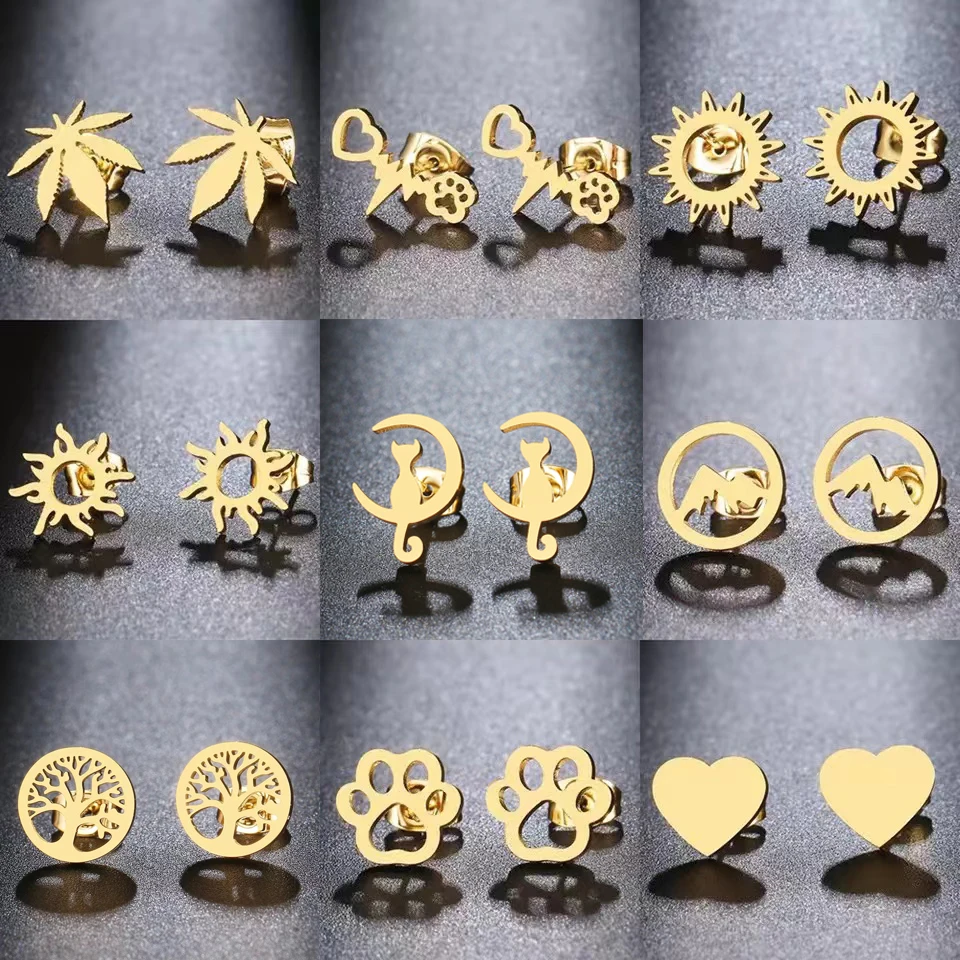 Stainless Steel Earrings Minimalism Map Sun Classic Hot Sale Fashion Stud Earrings Simple Earrings For Women Jewelry Wedding NEW
Stainless Steel Earrings Minimalism Map Sun Classic Hot Sale Fashion Stud Earrings Simple Earrings For Women Jewelry Wedding NEW