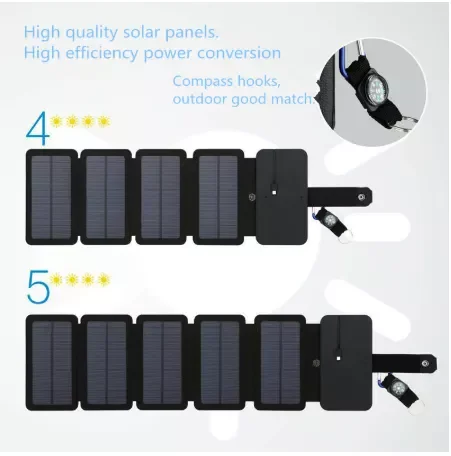 2023New CNH SunPower folding 10W Solar Cells Charger 5V 2.1A USB Output Devices Portable Solar Panels for Smartphones
2023New CNH SunPower folding 10W Solar Cells Charger 5V 2.1A USB Output Devices Portable Solar Panels for Smartphones