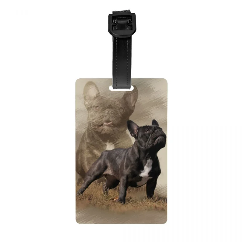 

Cool French Bulldog Luggage Tag for Suitcases Pet Dog Privacy Cover ID Label