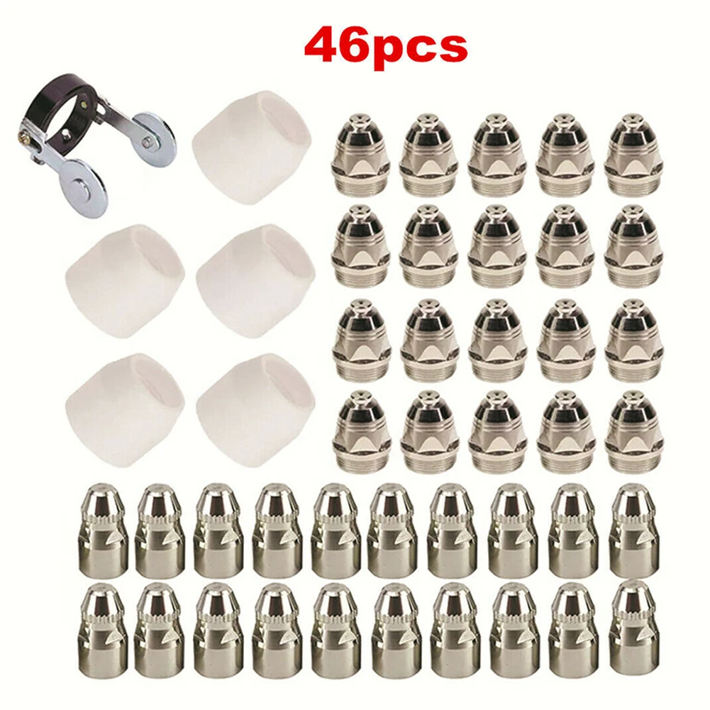 46Pcs P-80 Plasma Cutter Cutting Electrodes Torch P80 Welding Consumables Electrode Tip Cup Welding Cutting Machine
46Pcs P-80 Plasma Cutter Cutting Electrodes Torch P80 Welding Consumables Electrode Tip Cup Welding Cutting Machine
