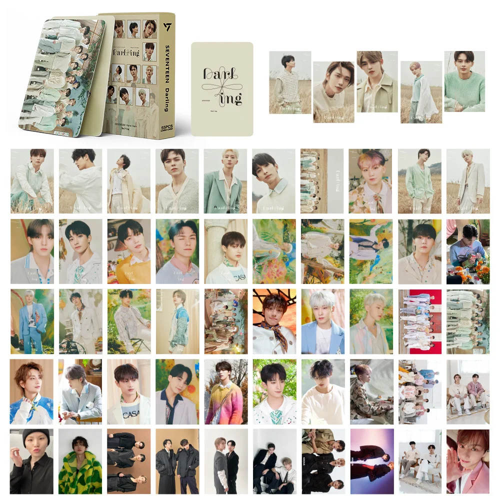 55/sets of KPOP seventeen's new album darling, the same poster, LOMO card, support Japanese card, ins, postcard, photo card
55/sets of KPOP seventeen's new album darling, the same poster, LOMO card, support Japanese card, ins, postcard, photo card