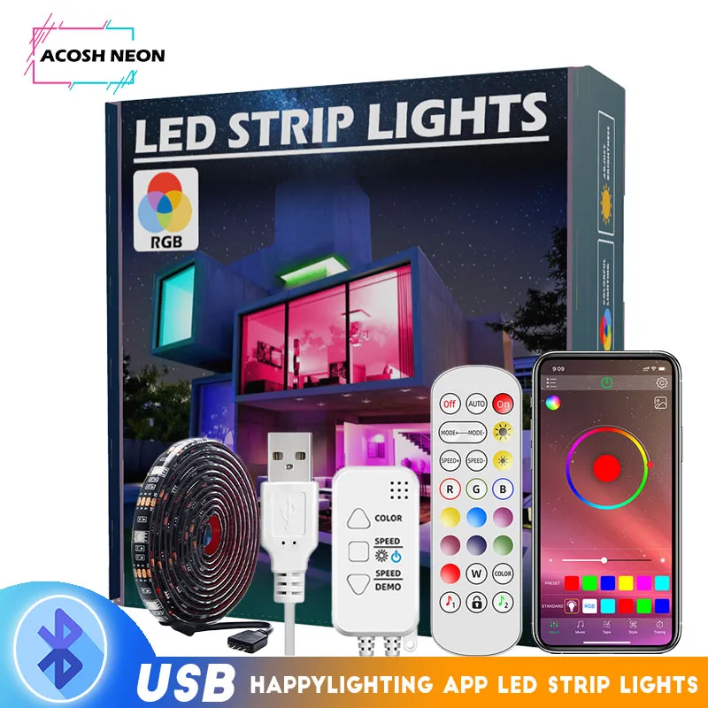 USB 5V RGB LED Strip with 24 Keys Remote Black PCB 30LEDs/M Waterproof LED Light Strip for Home Bedroom TV PC Mirror Decor
USB 5V RGB LED Strip with 24 Keys Remote Black PCB 30LEDs/M Waterproof LED Light Strip for Home Bedroom TV PC Mirror Decor