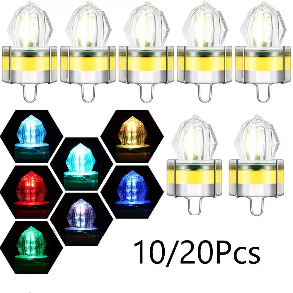 10/20Pcs Waterproof LED Mini ABS Fishing Bait Light Squid Deep Drop Underwater Fish Lure Lamp Lights White Green Colorful Light
10/20Pcs Waterproof LED Mini ABS Fishing Bait Light Squid Deep Drop Underwater Fish Lure Lamp Lights White Green Colorful Light