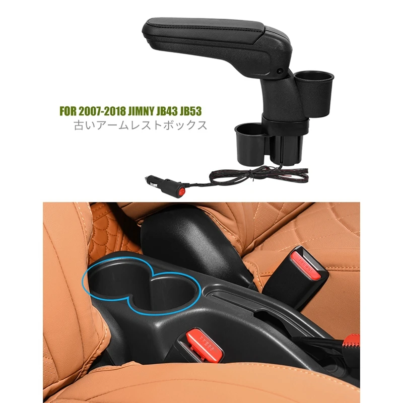Car Armrest Storage Box With Cup Holder Center Console Elbow Support For Suzuki Jimny JB43 JB53 2007-2018
Car Armrest Storage Box With Cup Holder Center Console Elbow Support For Suzuki Jimny JB43 JB53 2007-2018